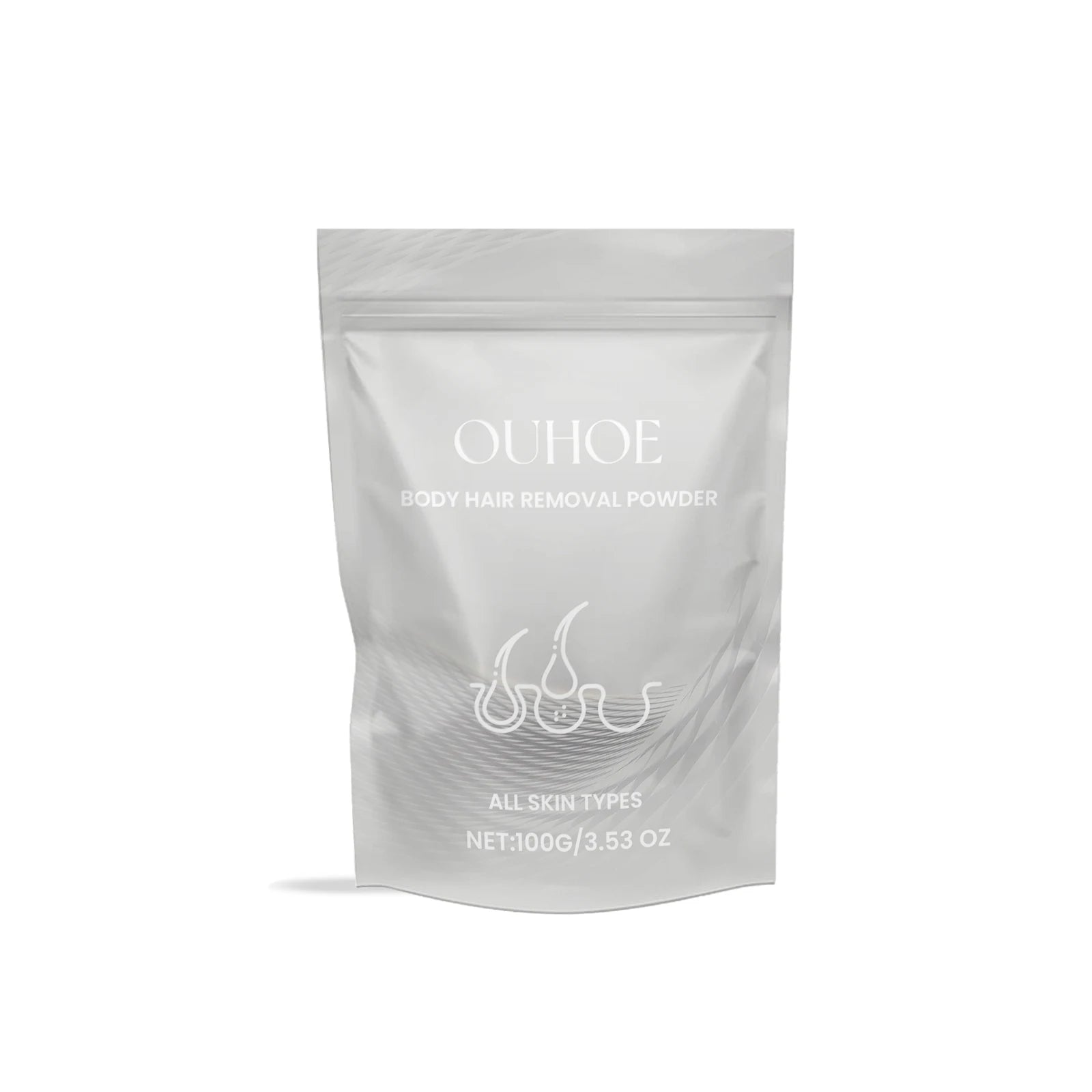 Body Hair Removal Powder 100g Gentle Depilatory Cream Activator for Smooth Legs Bikini Line Rose Formula Quick Rinse No Residue Zpaxo 1PC