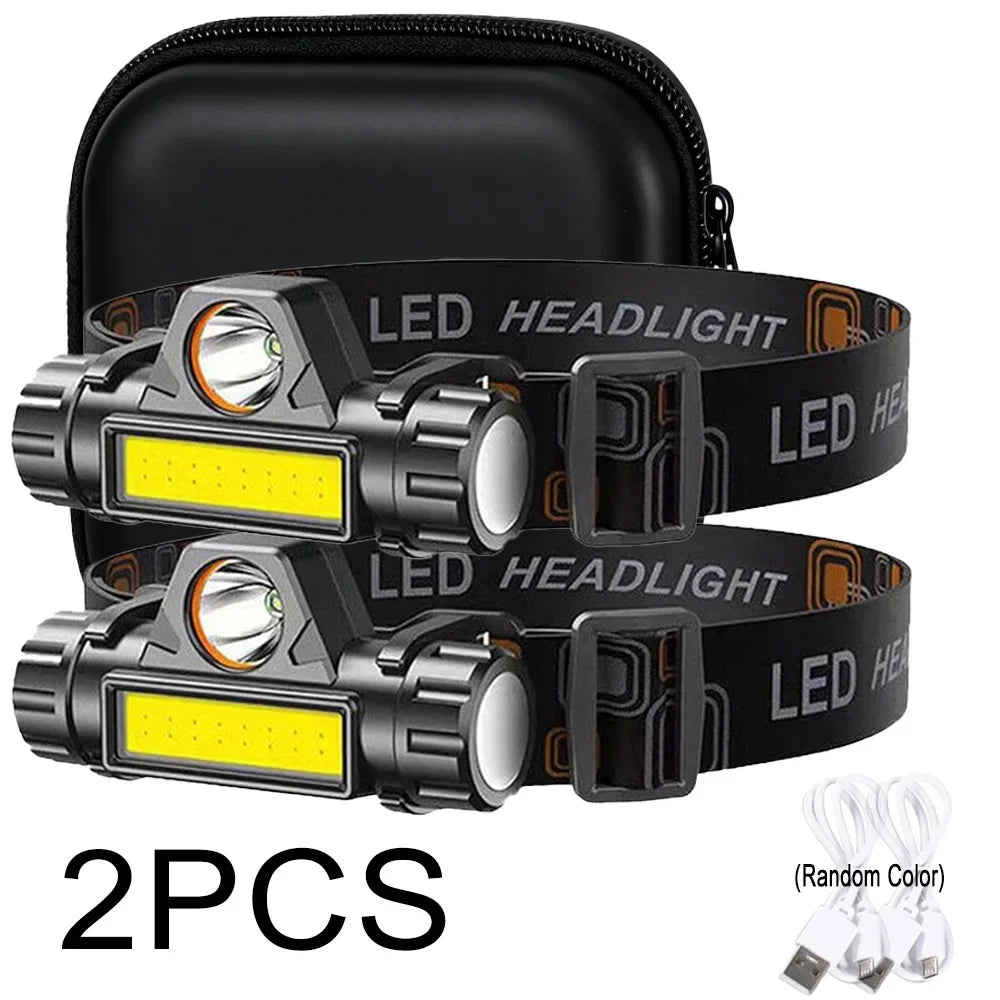 KDULIT LED Headlamp USB Rechargeable XPE COB Magnetic Waterproof