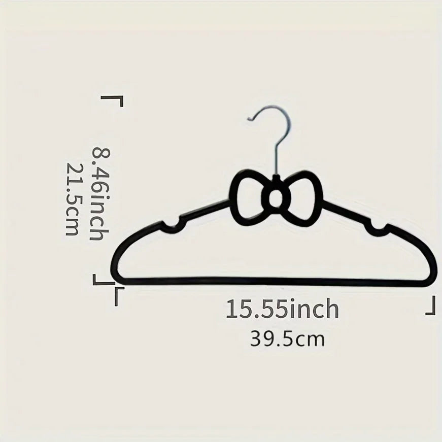 10 20 Butterfly Plush Hanger Bow Plastic Anti Slip Home Use Non