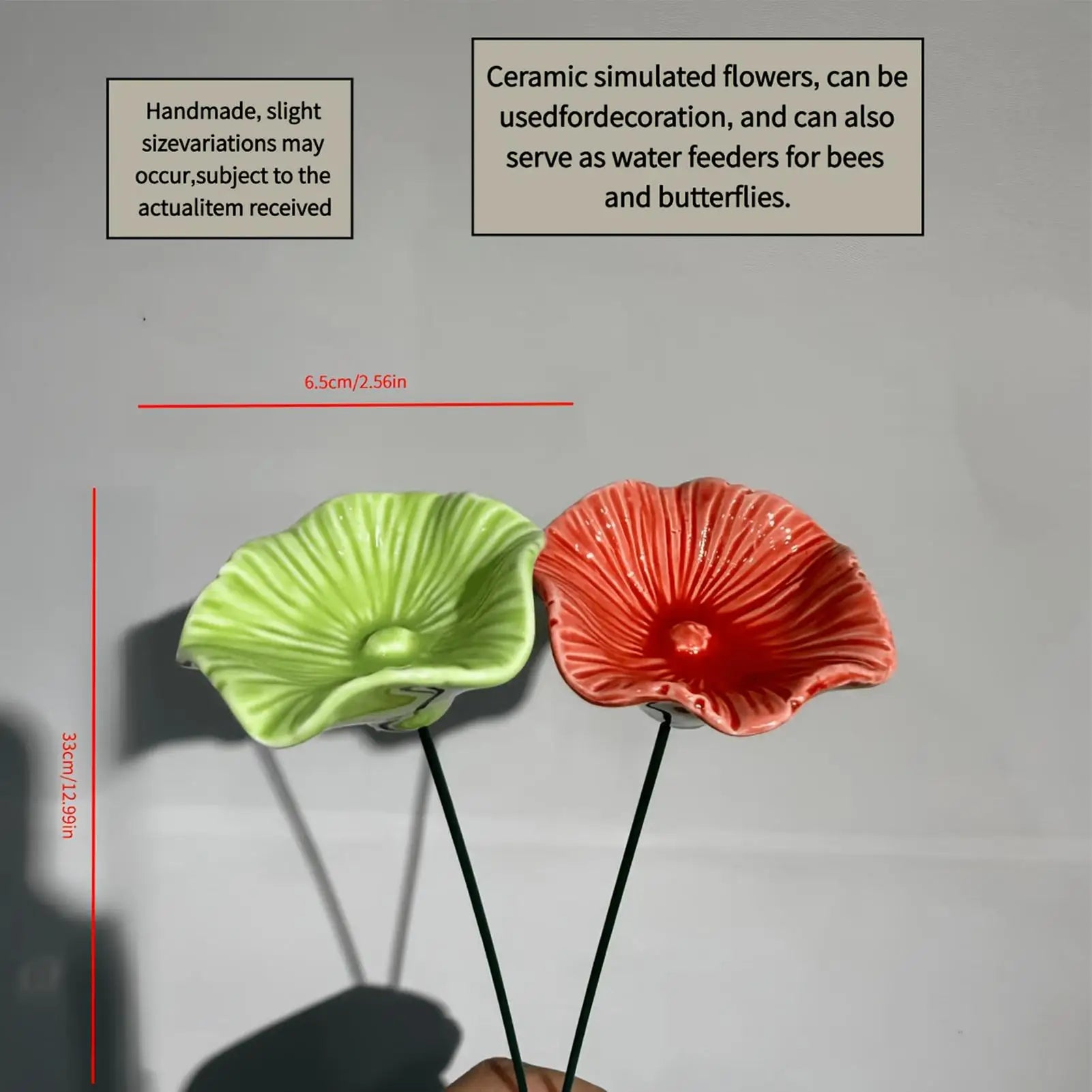 Ceramic Bee Watering Bowl Handmade Insect Drinking Feeder