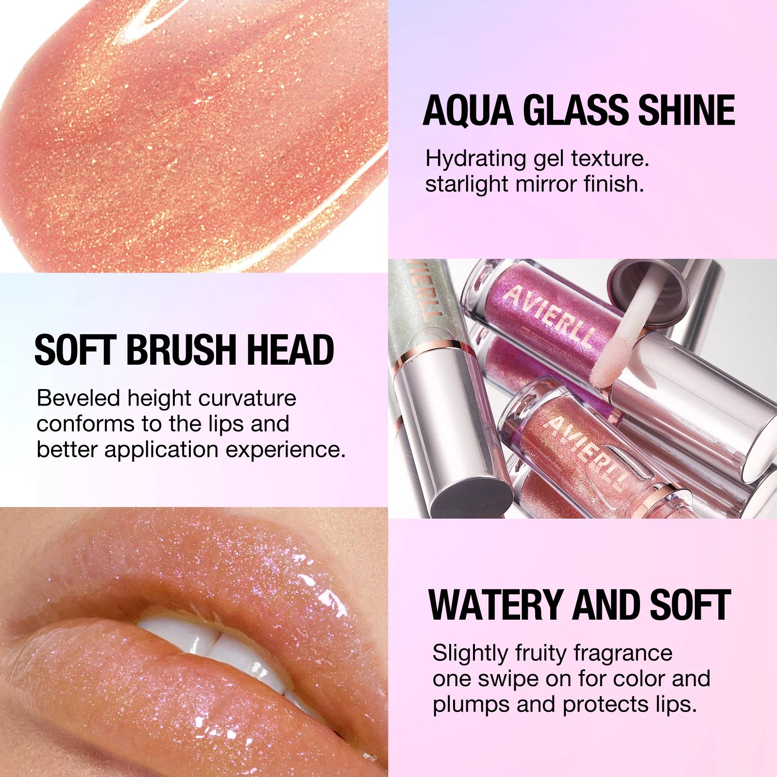 Dazzling Diamond Pearlescent Liquid Lip Oil-long-lasting Glittery Zpaxo