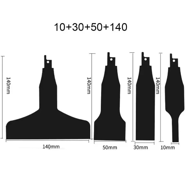 4-Piece Reciprocating Saw Scraper Blades – High Carbon Steel Reciprocating Saw Blades Zpaxo