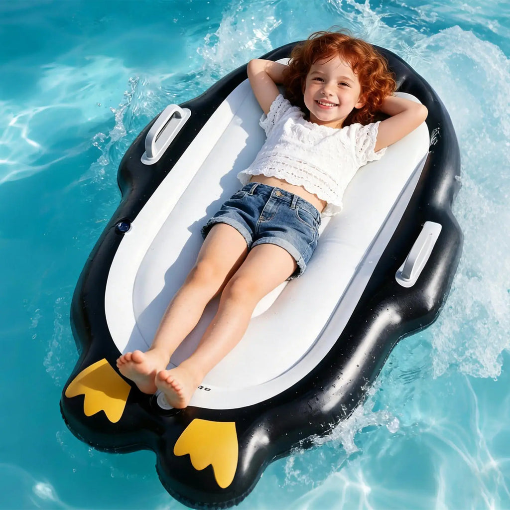 Inflatable Surf Boards For Kids Penguin Water Slides With Handle Portable Inflatable Floating Board Toy For Boys Girls Outdoor Zpaxo