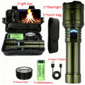 Flashlight Lighter Power Bank Rechargeable Zoomable 5 Mode Bright Zpaxo Set A