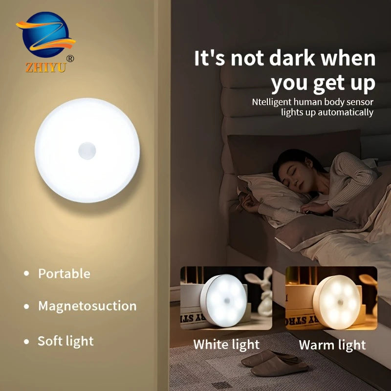 USB Rechargeable Motion Sensor LED Night Light | Circle Lamp
