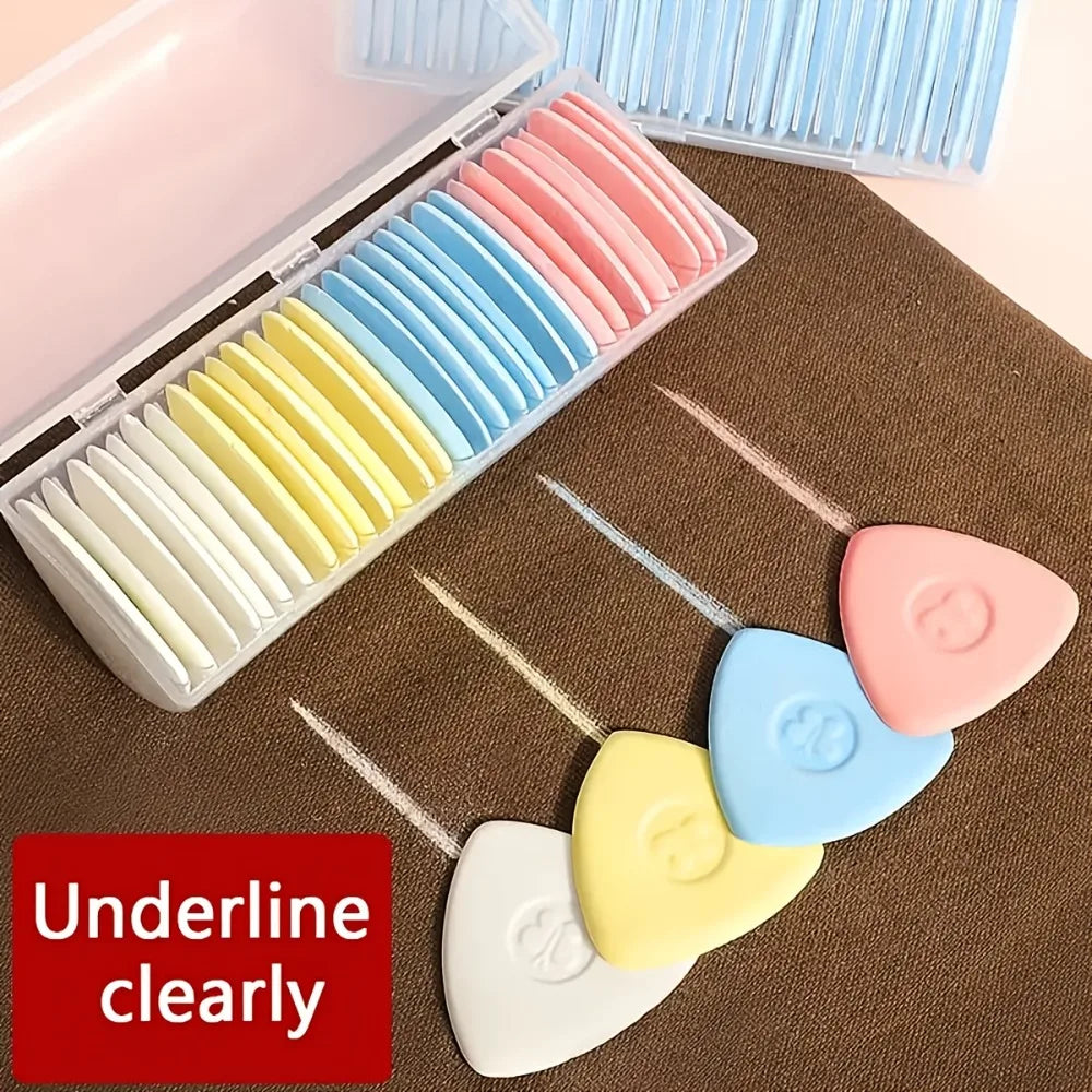 Wipeable Fabric Tailor's Chalk Triangular Multi-color Sewing Pattern