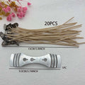 Candle Wicks,15cm Long 20 Pcs Organic Soy Pre Waxed Candle Wick with 1Pc Stainless Wick Holder Sustainer for Candle Making Kit Zpaxo set 1
