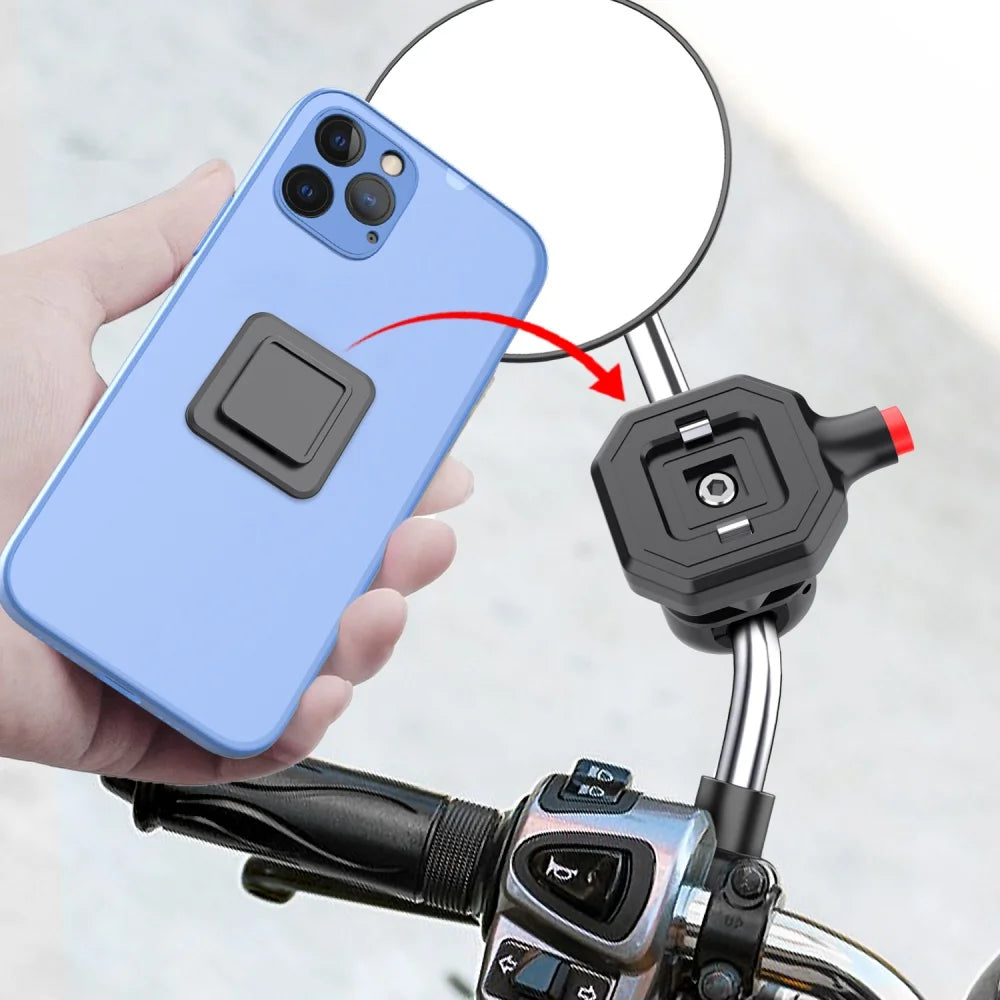 Universal Motorcycle Phone Mount – 10-14mm Mirror Bar Holder Motorcycle Phone Mount Zpaxo
