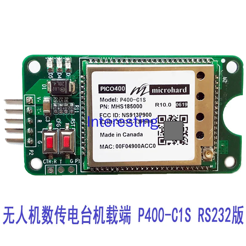 Microhard P400-C1S Module Encrypted Data Transmission Radio 100 Kilometers UAV Aerial Photography Robot Zpaxo