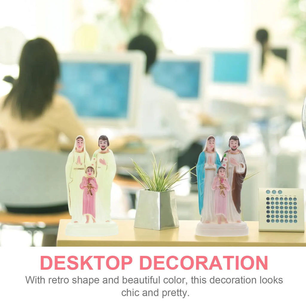 Luminous Family Three Desktop Decoration Plastic Retro Chic Living