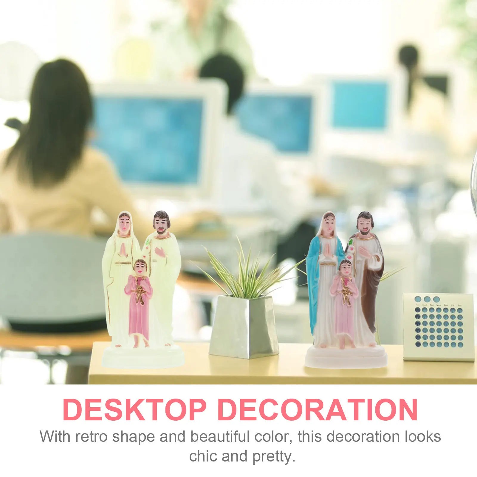 Luminous Family Three Desktop Decoration Plastic Retro Chic Living