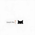CM10PCS Cute Cat Peeker Decal Car Black Sticker Blank Button Vinyl