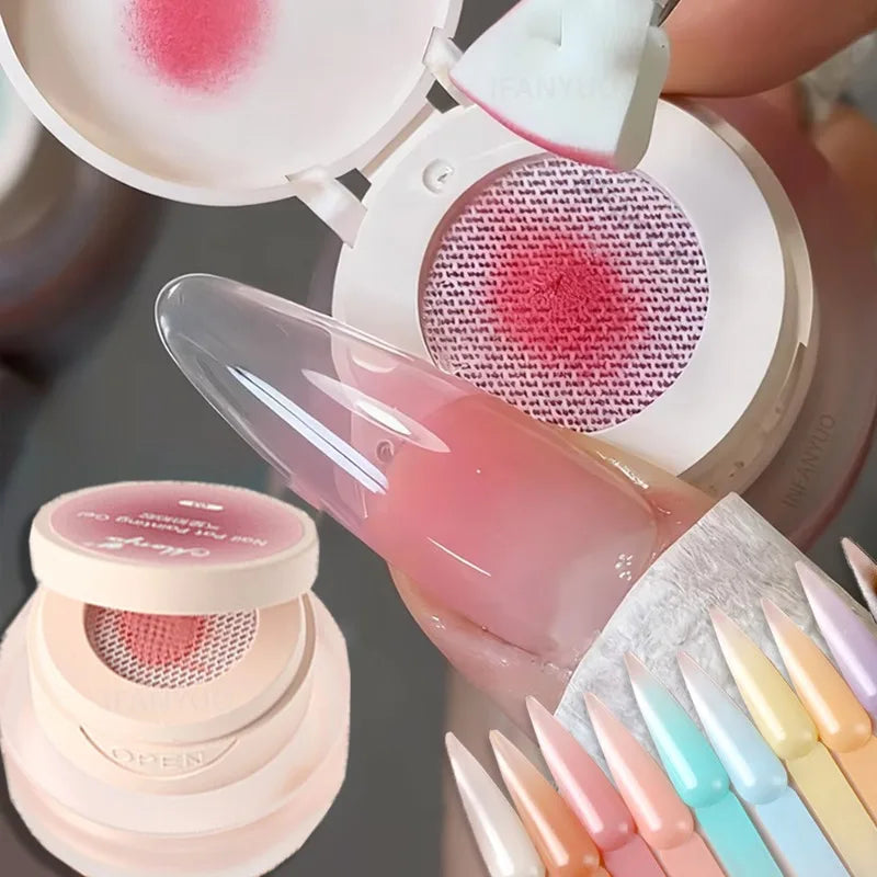 5ml Cushion Patting Gel Polish Ombre Black White Peach Painting Gel French Nail Blush Blooming UV/LED Nail Cushion Gradient Gel Zpaxo
