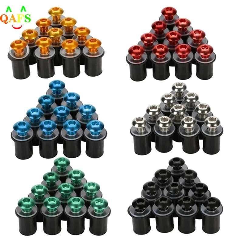 Aluminum Motorcycle M5 X CNC Windscreen Windshield Screw Bolts Nuts