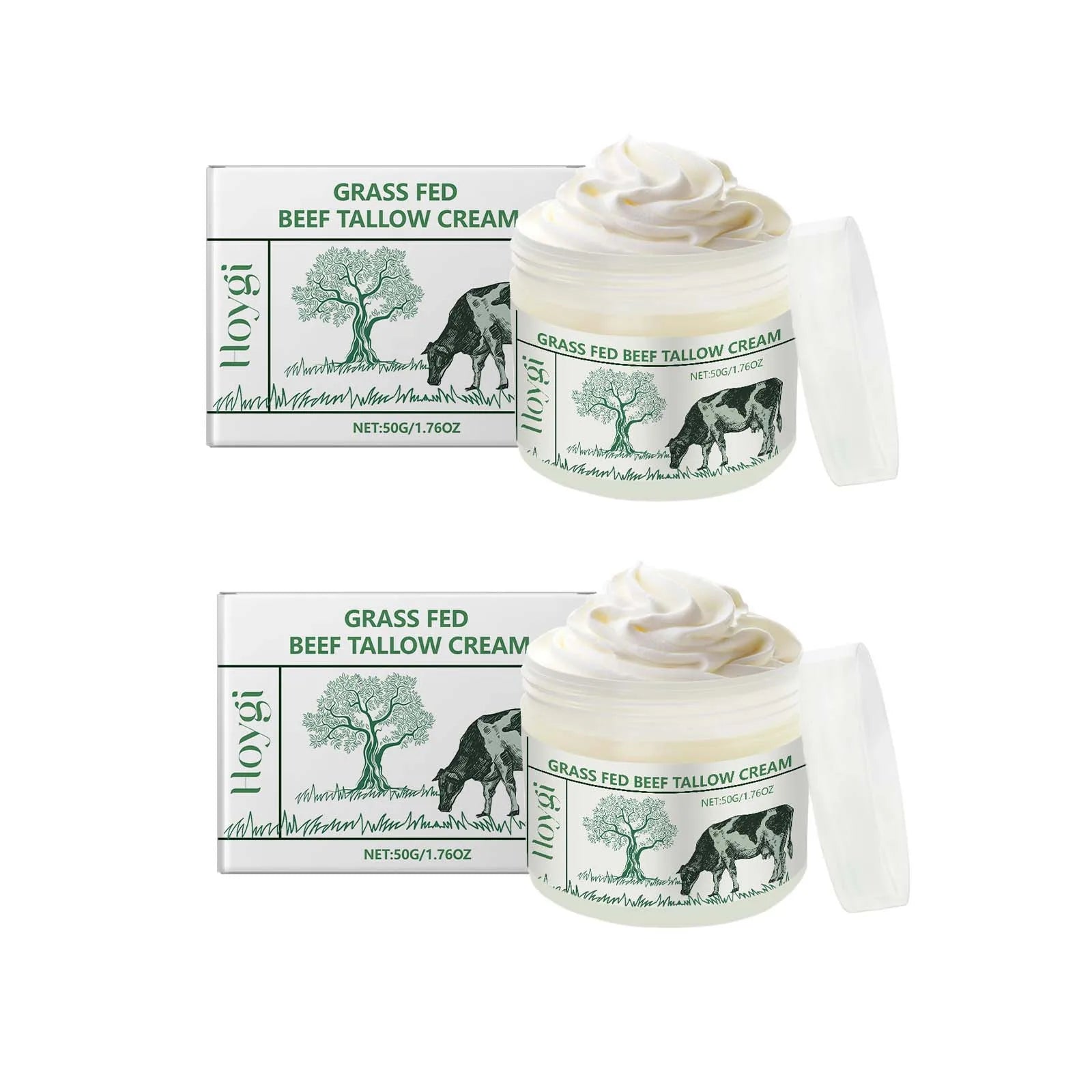 Hoygi Tallow Face & Body Cream – Firming Moisturizer 50g Tallow Face Cream Zpaxo 2Pcs