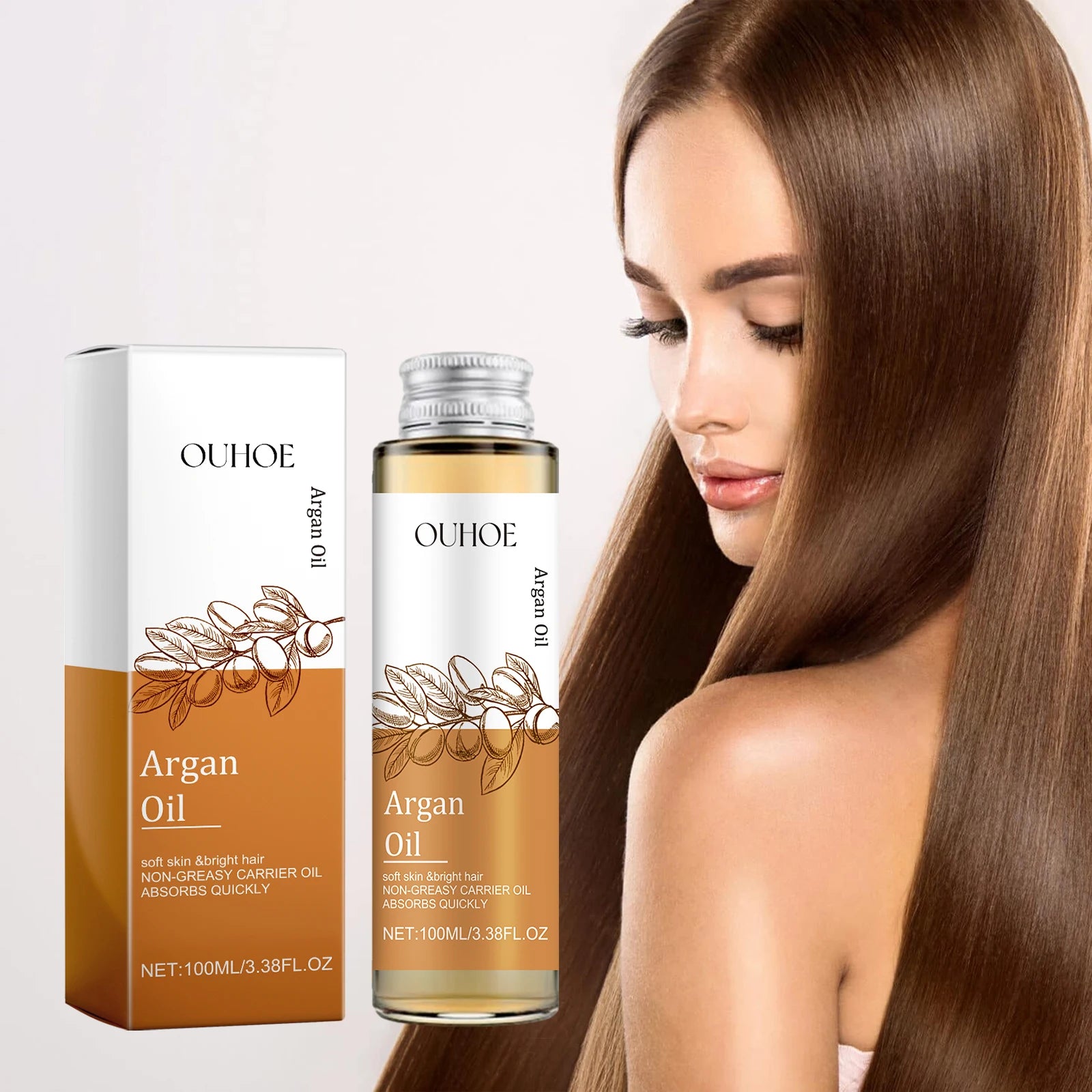 Pure Cold Pressed Argan Oil for Skin, Hair, Face & Nails 100ml Argan Hair & Skin Oil Zpaxo