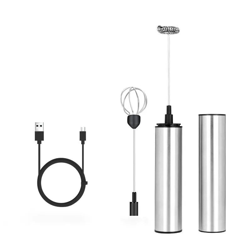 Portable Electric Milk Frother Mini USB Rechargeable Foam Maker Handheld Foamer High Speed Drink Mixer Coffee Blender Egg Beater Zpaxo 200120