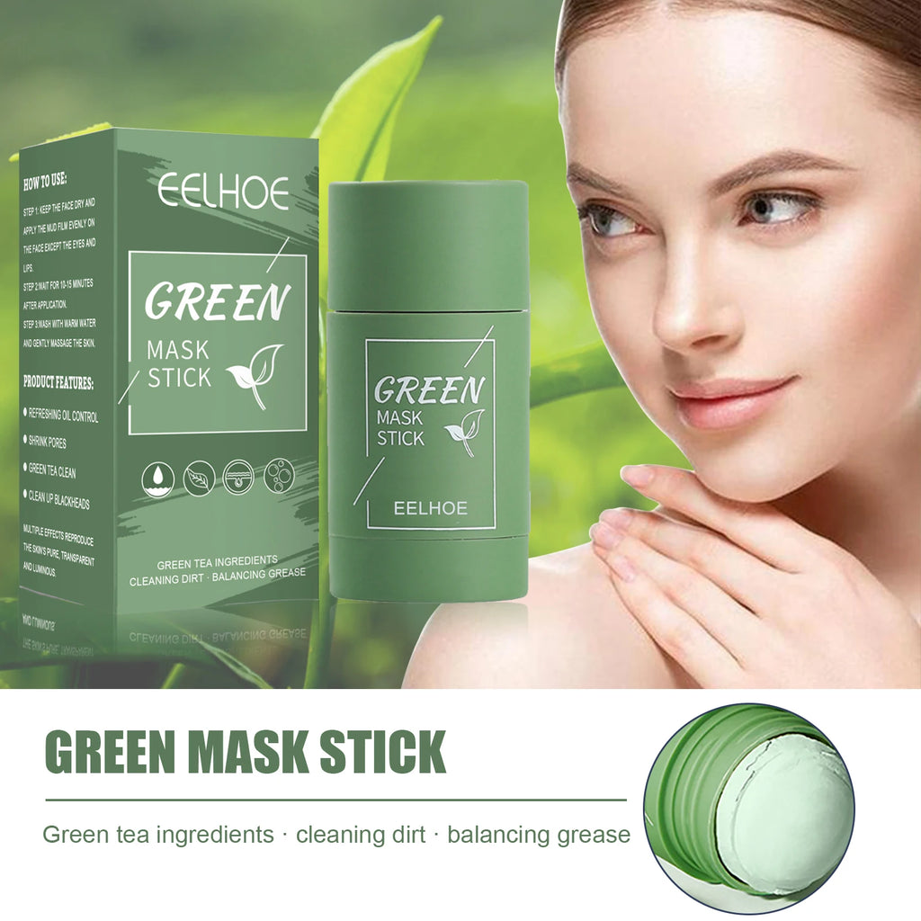 Eelhoe Green Tea Solid Face Mask – Pore Minimizer & Blackhead Solid Cleansing Mask Zpaxo