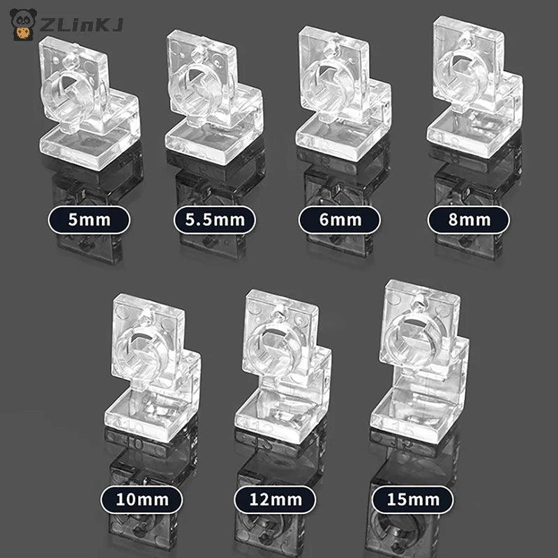 ▶4pcs 6mm/8mm/10mm Fish Tank Acrylic Clips Aquarium Lid Cover Support Holder Bracket Clamp Stand Aquarium Supply Zpaxo