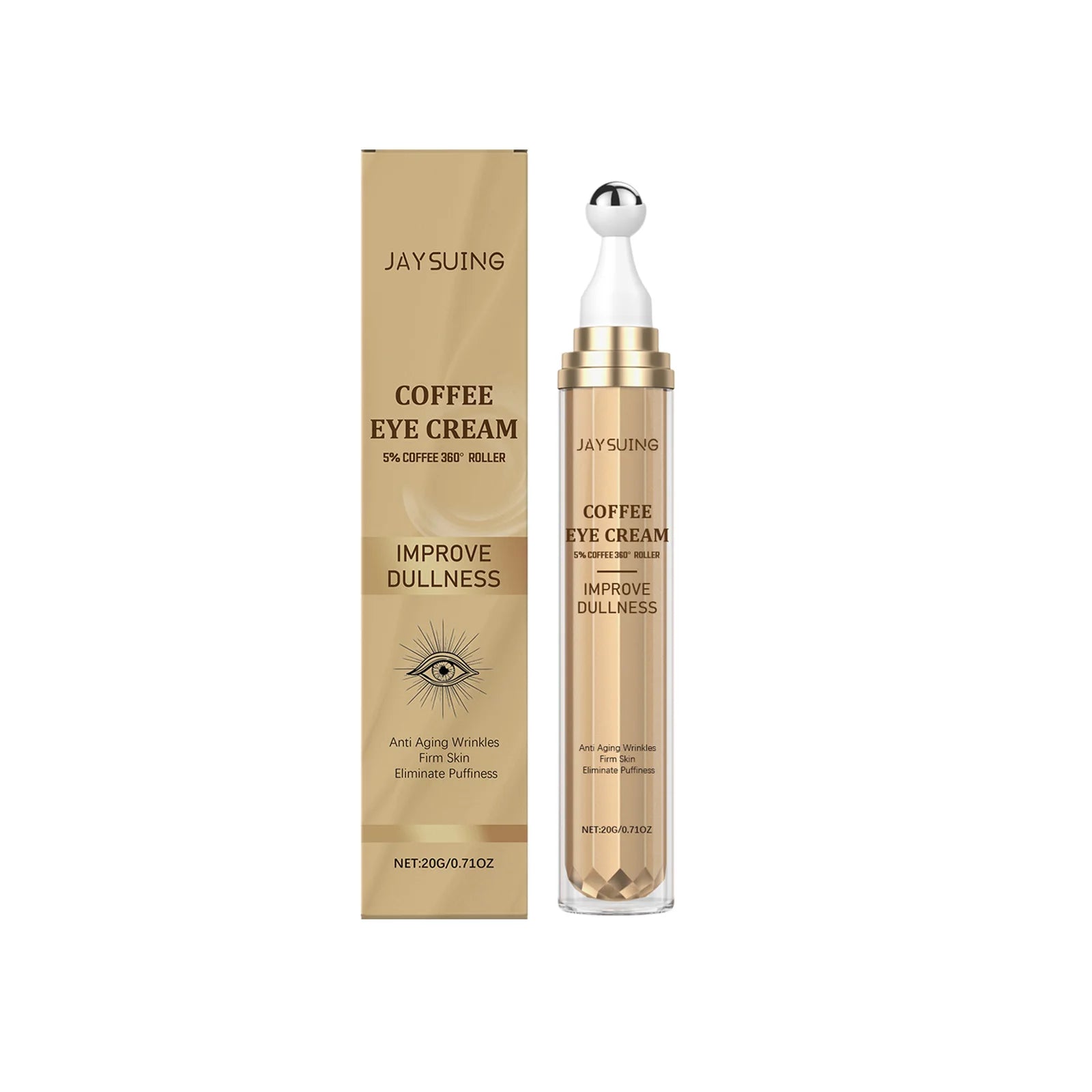 Jaysuing Tightening Eye Cream – Dark Circles & Hyaluronic Acid Eye Cream Zpaxo 20g Boxed 20g