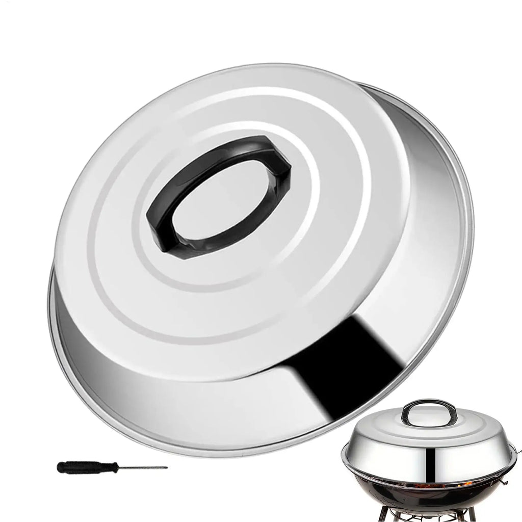 Griddle Basting Cover Dome Stainless Steel Cheese Melting Cap BBQ