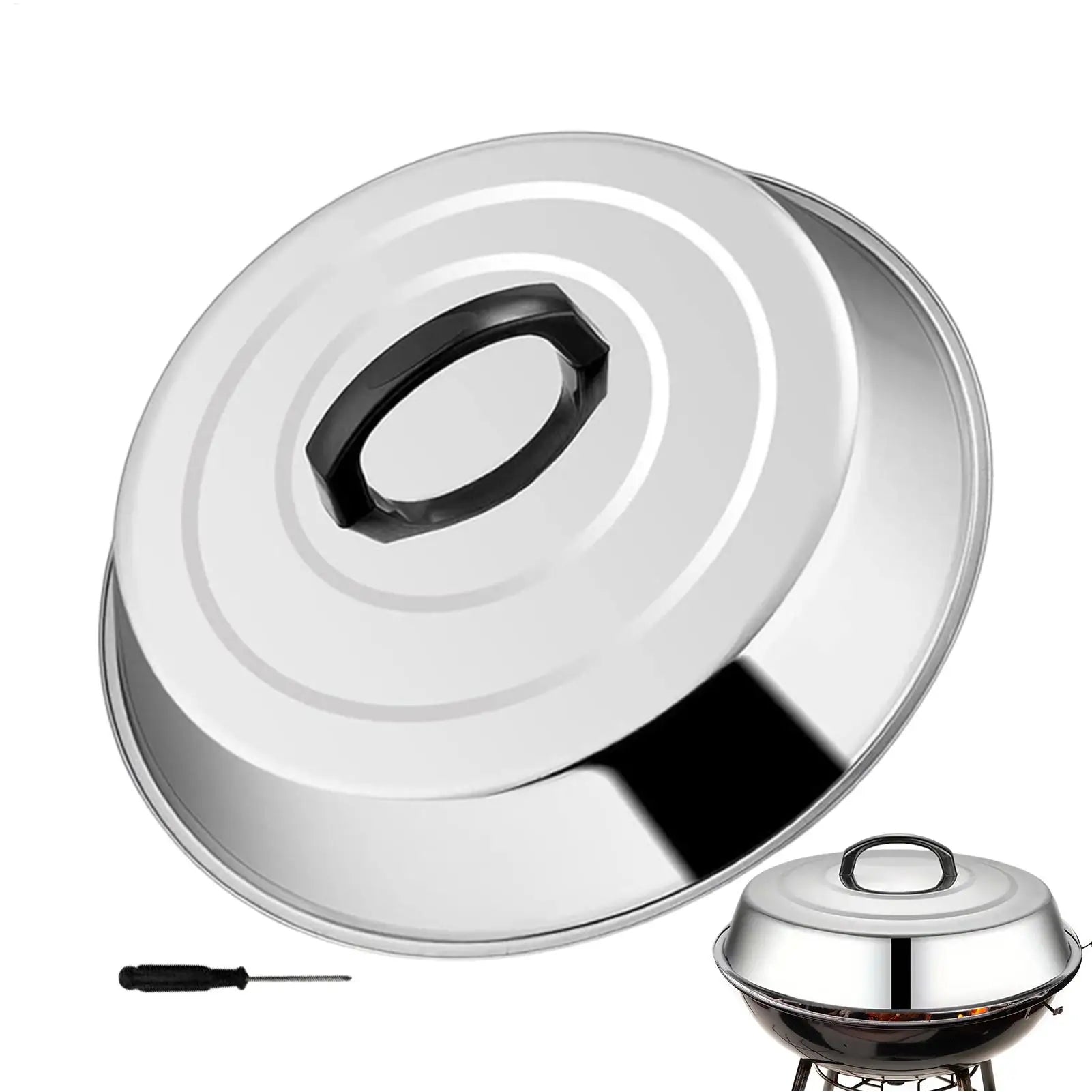 Griddle Basting Cover Dome Stainless Steel Cheese Melting Cap BBQ