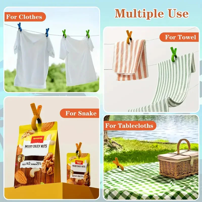 8 Heavy Duty Beach Towel Clips - Windproof for Pool, Cruise & Chairs Zpaxo