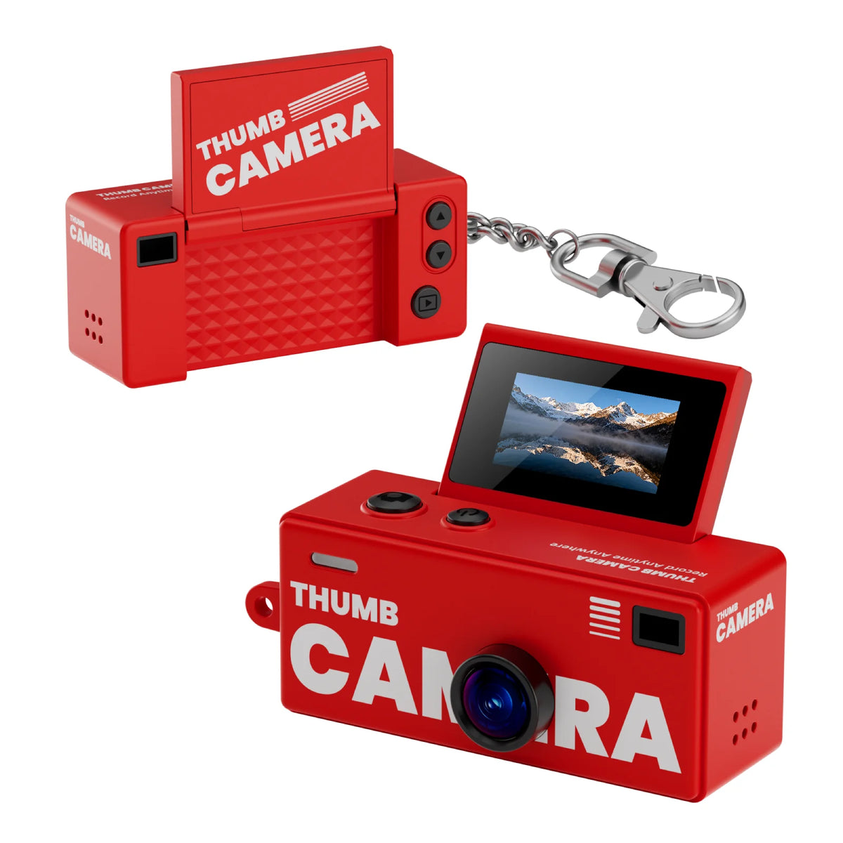 G62 Keychain Thumb Camera 0.96 Inch Retro Mini Action Camera 1080P Very Small Camcorder Audio Video Recorder Support Memory Card Zpaxo G62 Red No TF card