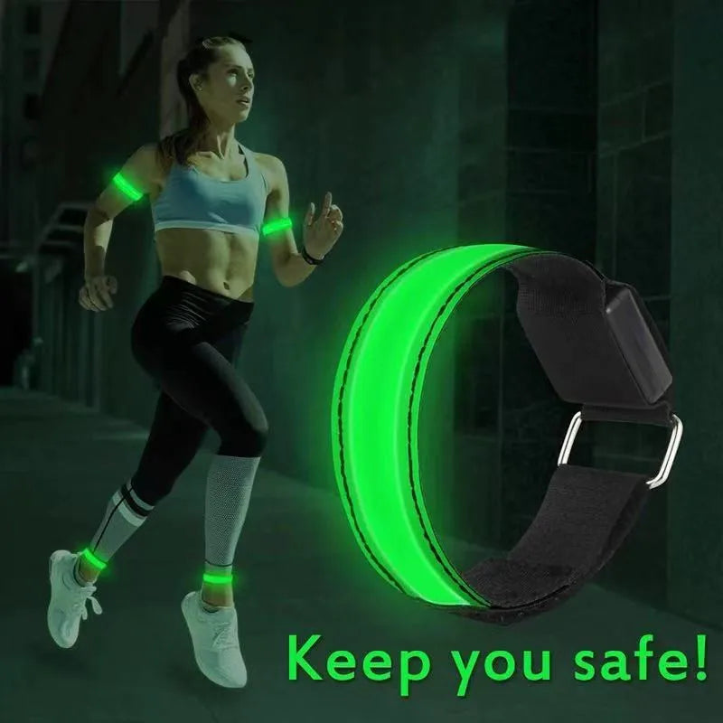 Outdoor Night Running LED Wristband Light Emitting Arm Guard Cycling