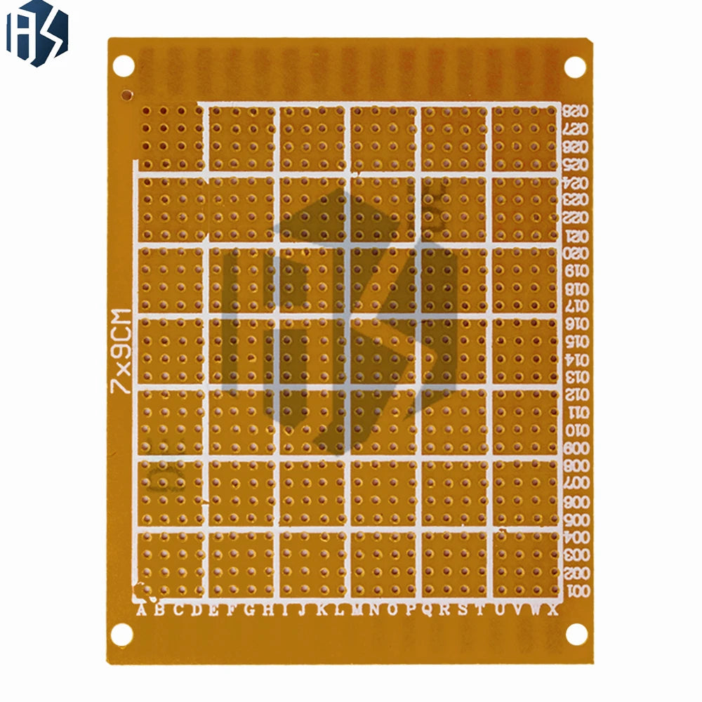 7x9cm 2 8x3 5 Single-sided FR-1 Prototype Board Yellow Bakelite PCB Zpaxo