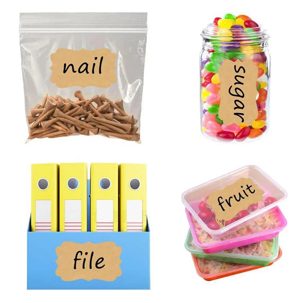 250Pcs/Roll Gift Tags Stickers Blank Name Labels Stickers Self-Adhesive Jar Labels for Presents Cosmetic Decoration Jars Food Zpaxo