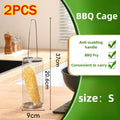 Rolling Barbecue Net Parts for Barbecue Gas Barbecue Accessories Basket Portable BBQ Grill Cage Accessories for Meat Vegetable Zpaxo 2PCS-S