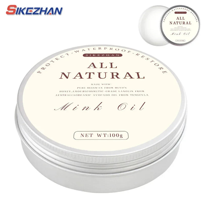 Car Leather Cleaning cream Seat Maintenance Care Oil Leather Restoration Mink Oil Cream Leather Sofa car Interior Polishing Zpaxo