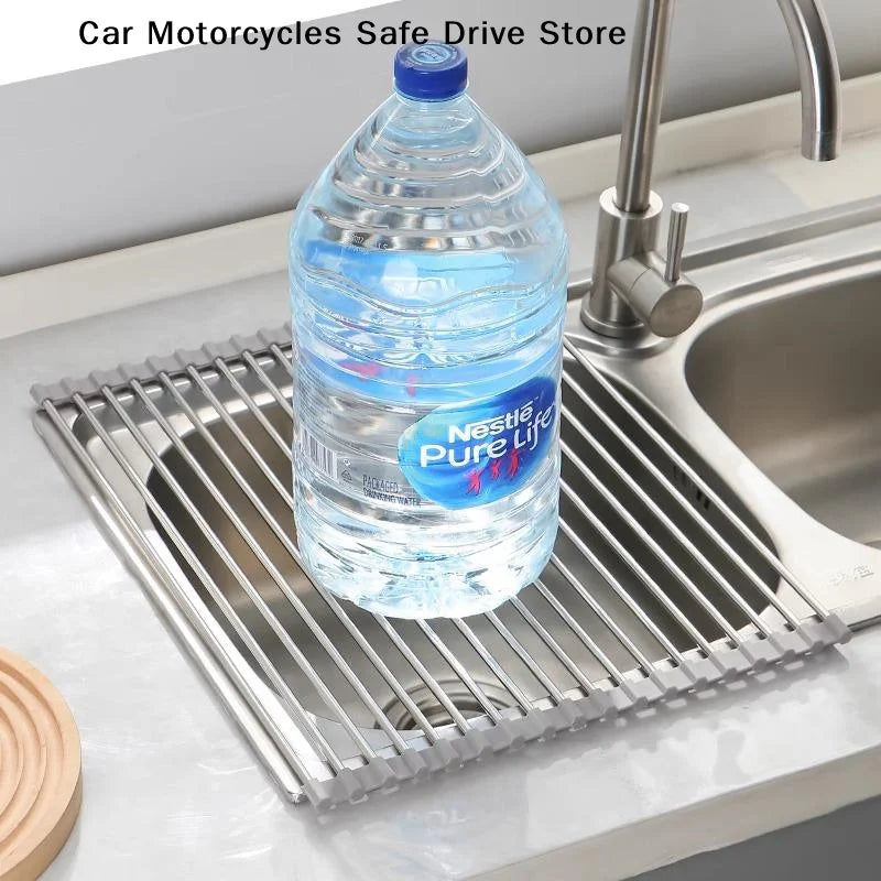 CMRoll Up Dish Drying Rack Flexible Draining Perfect Kitchen Sink