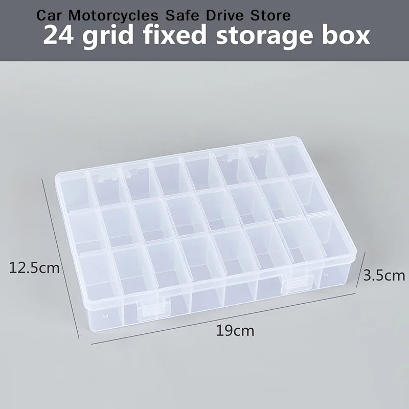 CM24 Grids Multifunctional Clear Plastic Organizer Box Container