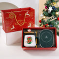 Christmas Gifts Wooden Lid 55 Merry Santa Claus Pattern Ceramic Mug