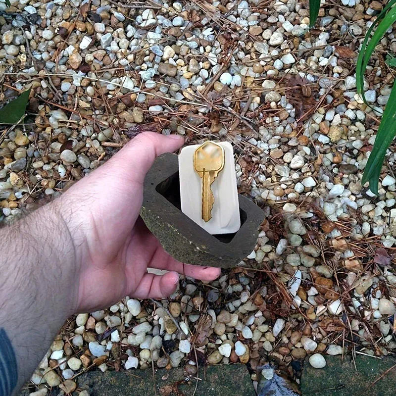 1pcs Key Hider Outdoor Fake Rock Key Box Hidden Keys Holder for Front Door Garden Zpaxo