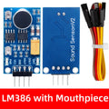 LM386 Audio Amplifier Module - 200x Gain, 5V-12V Input, 10K Adjustable Resistance, Compact Design for DIY Audio Projects and Po Zpaxo with Mouthpiece