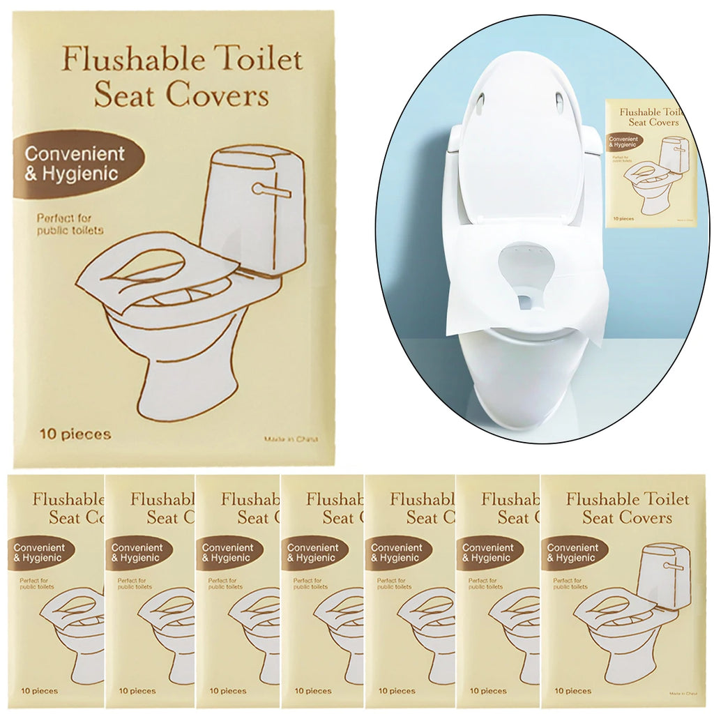 Disposable Flushable Toilet Seat Covers – 80/50/20 Pack