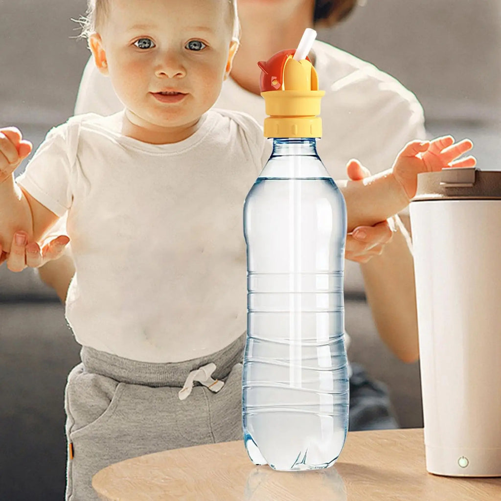 Kids Water Bottle Straw Topper Universal Leakproof Adapter Lid