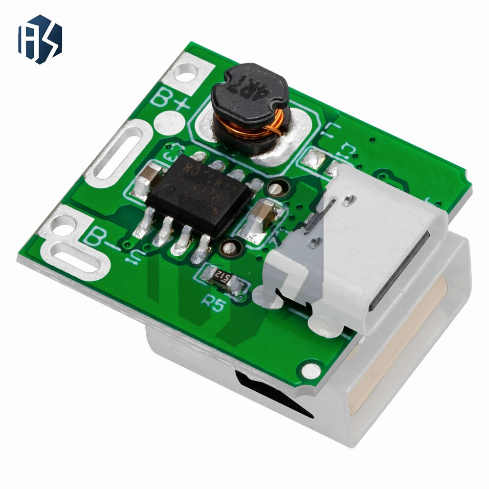 134N3P 5V Boost Lipo Charger Module USB-C LED Protection Zpaxo