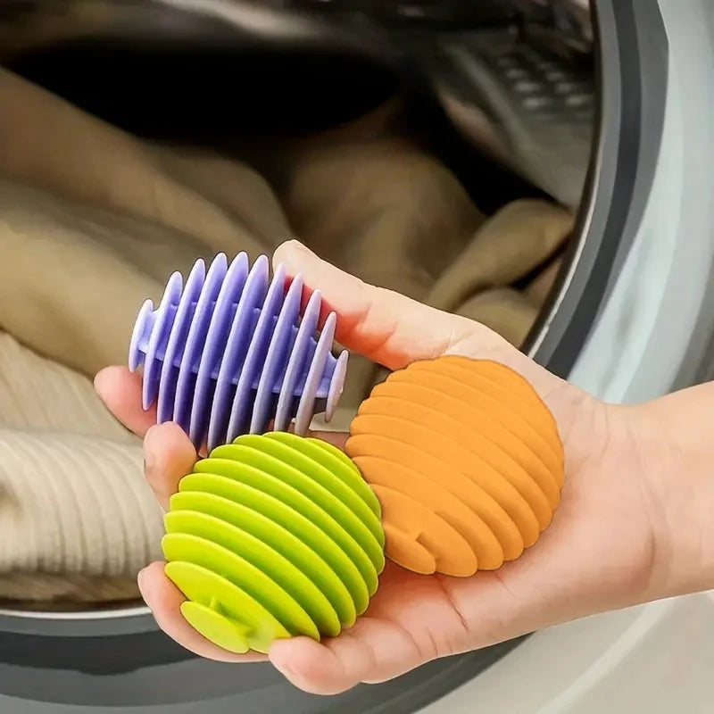6pcs Reusable Anti-Tangle Laundry Balls - Magic Wrinkle Remover, Static Reducer, Fabric Softener - No Electricity Needed Zpaxo
