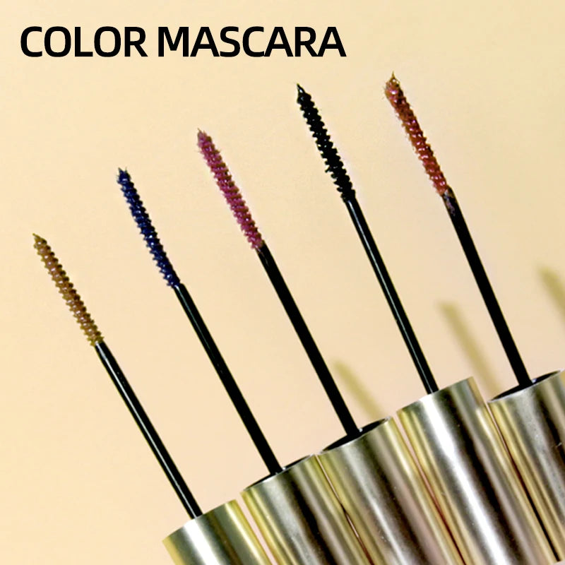 10-Color Ultra-fine Brush Mascara Strong Lasting Content Length