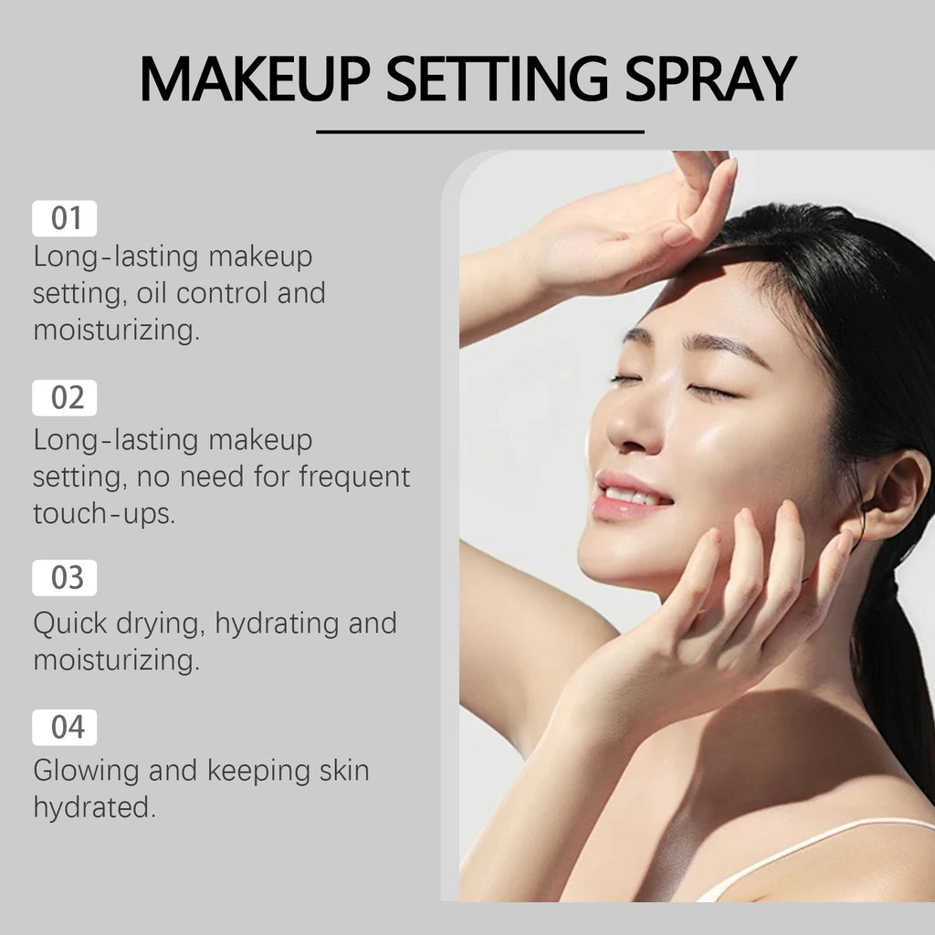 Setting Spray - Help Improve Makeup Longevity, Moisturize, Control Oil, Fresh Look, Lightweight, Prevent Makeup Failures Zpaxo