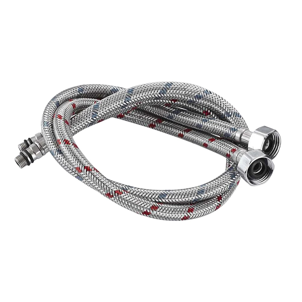2PCS 50cm Flexible Plumbing Pipes G1/2 G3/8 G9/16 Cold Hot Mixer Faucet Stainless Steel Water Supply Pipe Braided Hoses Basin Zpaxo 2PCS G3-8 50cm