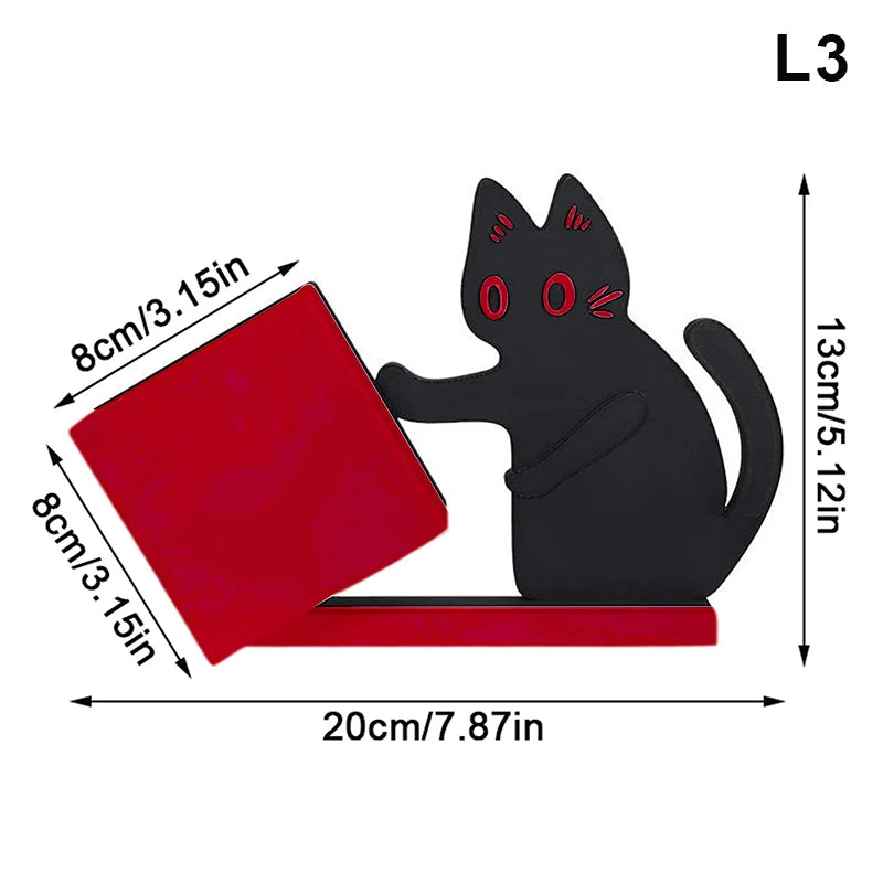 Funny Cat Pushing Box Storage Cute Desk Decorative Pen Holder Zpaxo L3