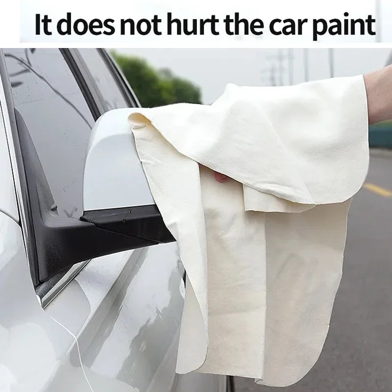 Natural Suede Car Cleaning Cloth Absorbent Towel Household Motorcycle