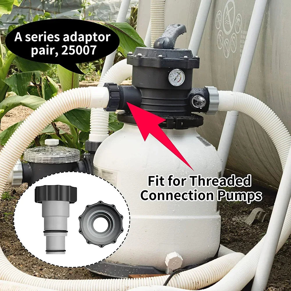 Replacement Pool Hose Adapter with Collar for Threaded Connection Pumps Pool Hose Adapter for Intex 4000 2500 2000 1500 ARU Zpaxo