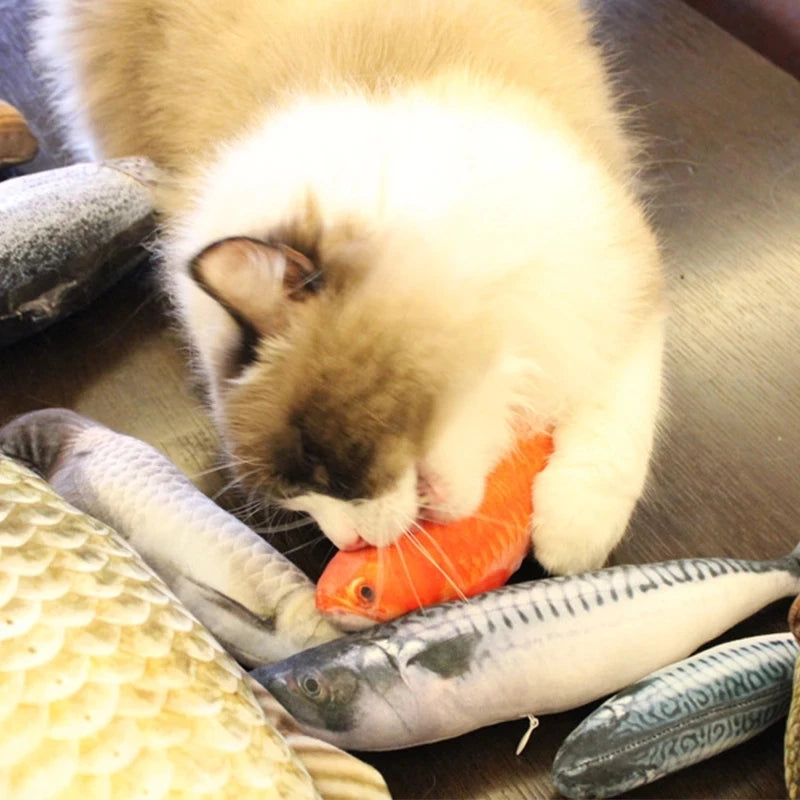 Pet Cat Favor Fish Toy Stuffed Shape Scratch Board Scratching Post