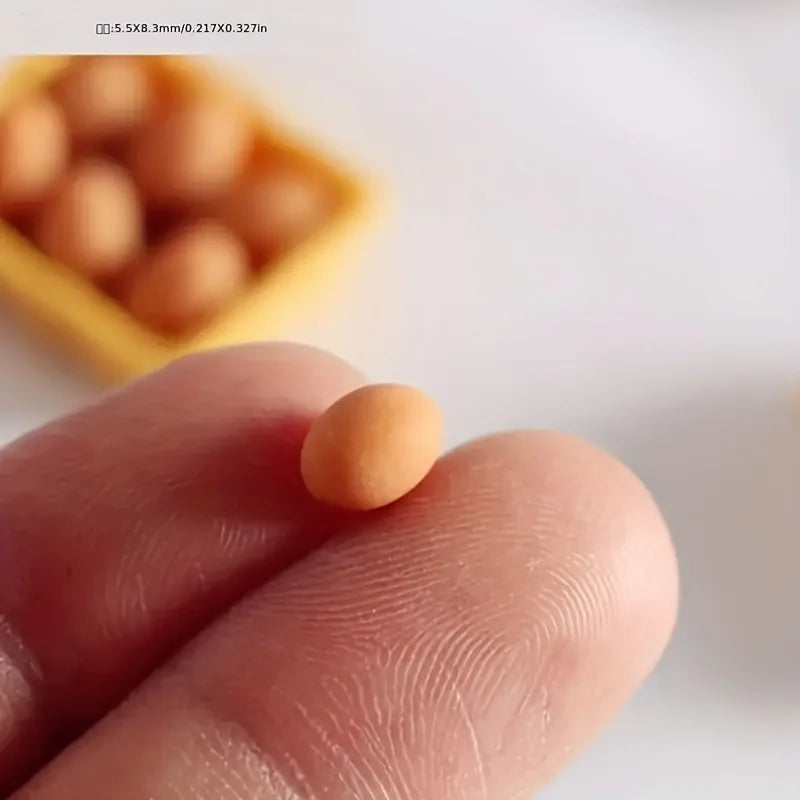 1:12 Miniature Egg Carton – Dollhouse Kitchen Prop & Décor
